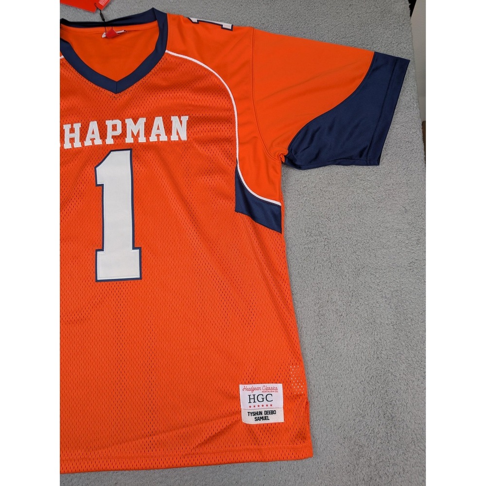 Chapman High School Jersey Mens 3XL Orange Deebo Samuel Football Headgear New - Picture 4 of 16